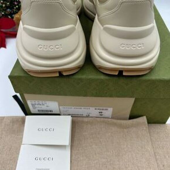 Men’s Gucci Rython 25 low top leather sneakers size 12.5 made in Italy - Picture 7 of 10
